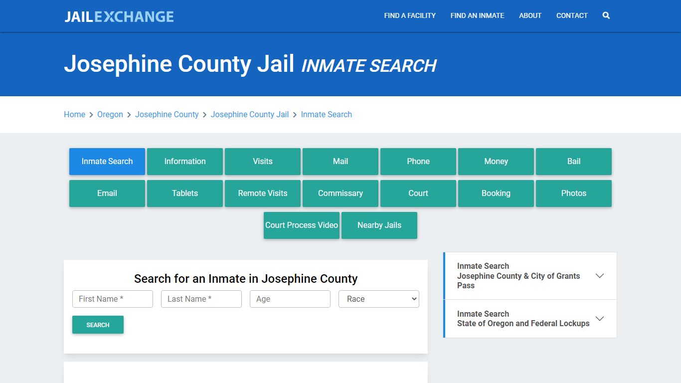 Josephine County Jail, OR Inmate Search: Roster & Mugshots